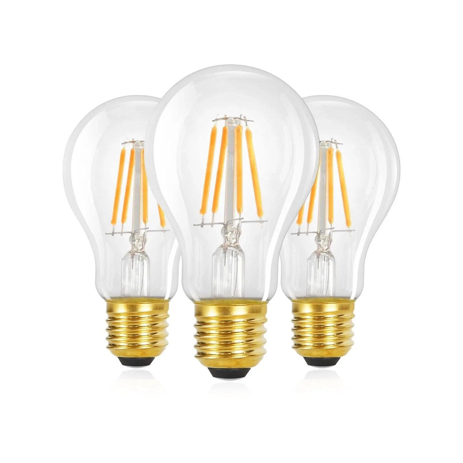 NETTLIFE LED Leuchtmittel aus Glas L6Transparent3er-Set