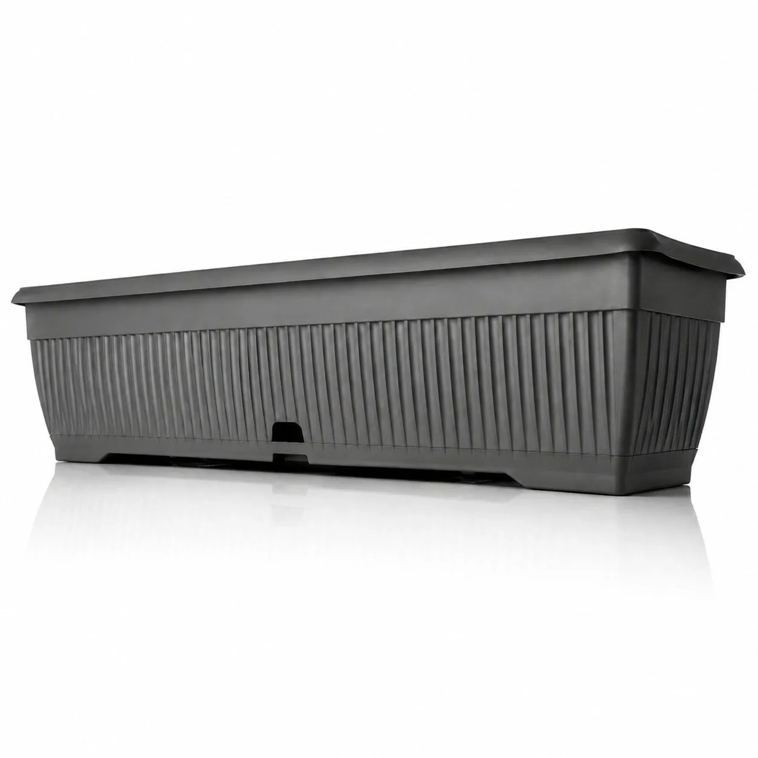 BigDean Blumenkasten 80cm Mit Abnehmbarem Untersetzer Aus Bruchsicherem Kunststoff Balkonkasten Pflanzkasten Mit Wasserspeicher Für Innen Und BigDean Blumenkasten 80 cm mit Untersetzer und Wasserspeicher – bruchsicherer Pflanzkasten für innen und außen – Made in Europe_4