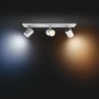 Weißer Philips Hue LED Spot Runner, 3-flammig, mit kaltweißem und warmweißem Licht.