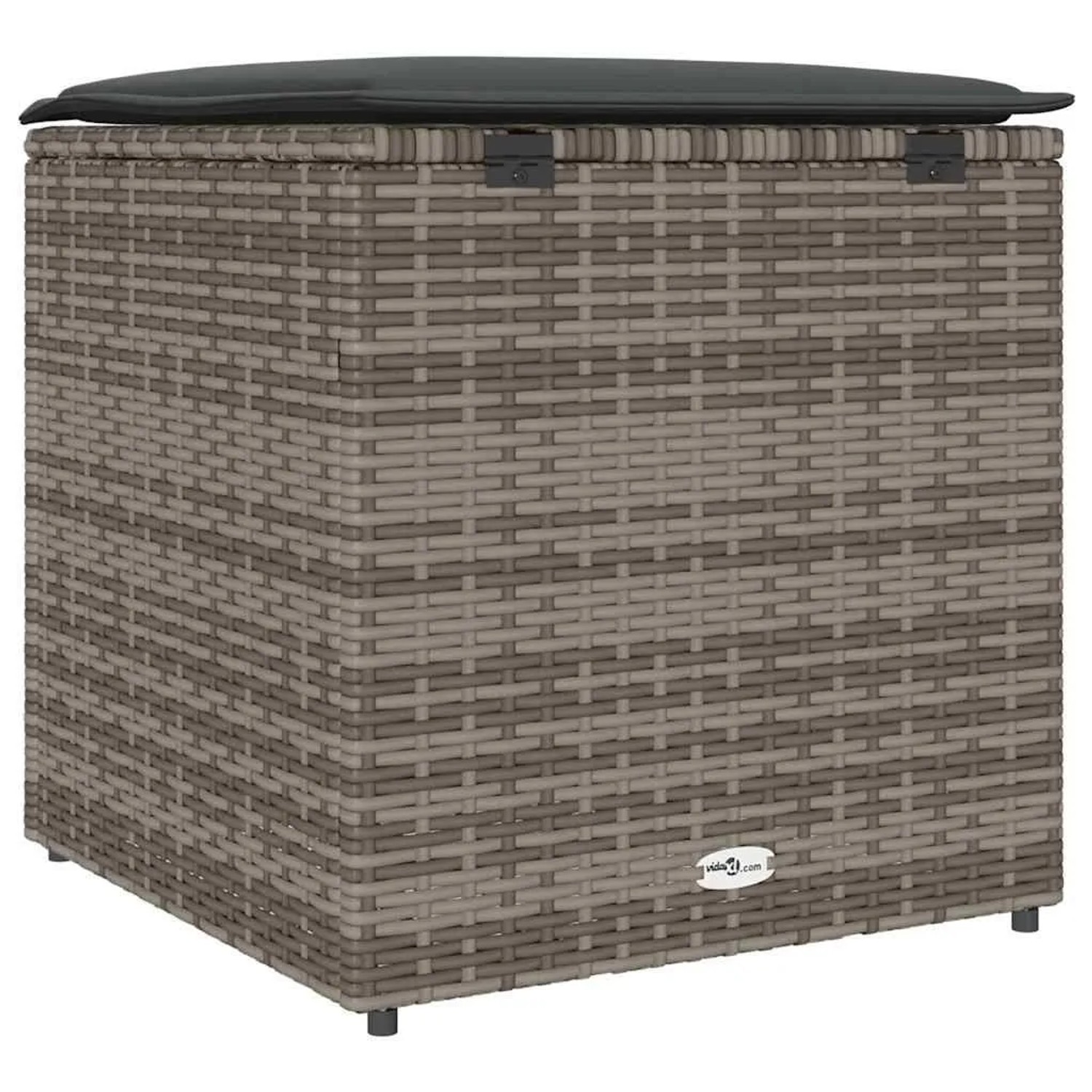 vidaXL Kissenbox mit Speicher Grau 50 x 50 x 50 cm Poly-Rattan 365410_7