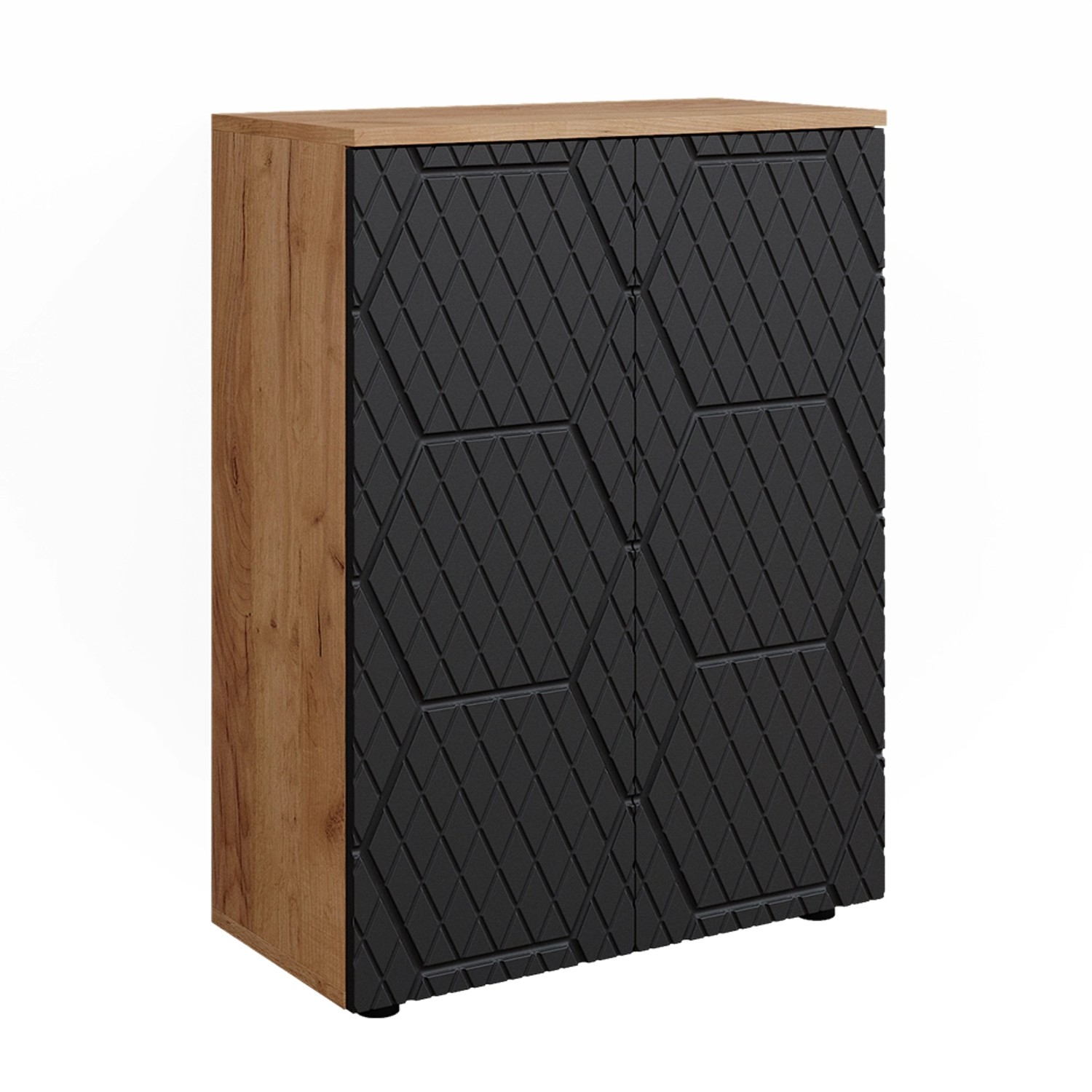 Thumbnail - Vicco Midischrank Irma Anthrazit Gestreift 60 x 81 cm