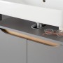 Pelipal Waschbeckenunterschrank Quickset 357, Quarzgrau Matt Touch, 60 cm. Badezimmermöbel mit Stauraum.