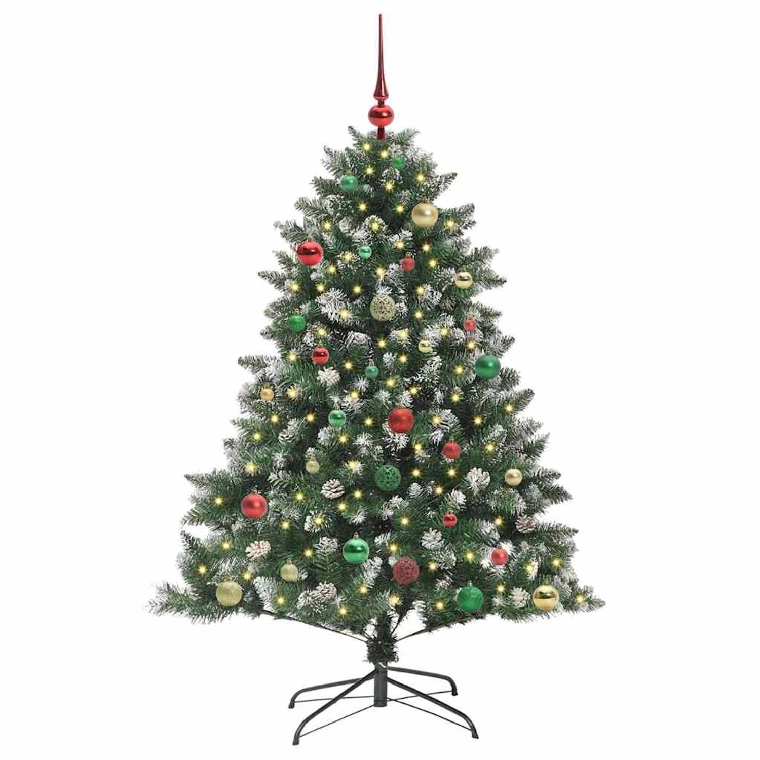 vidaXL Künstlicher Weihnachtsbaum mit 150 LEDs Grün 105 x 105 x 150 cm 3395229