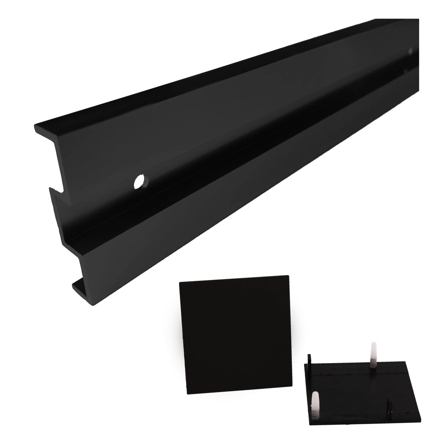 Novadoors Abstand-Set 18,5 mm für Schiebetürsystem Nova 411 Schwarz