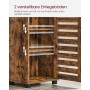 Vasagle Badezimmerschrank, braun, mit offenen Fächern und verstellbaren Einlegeböden.