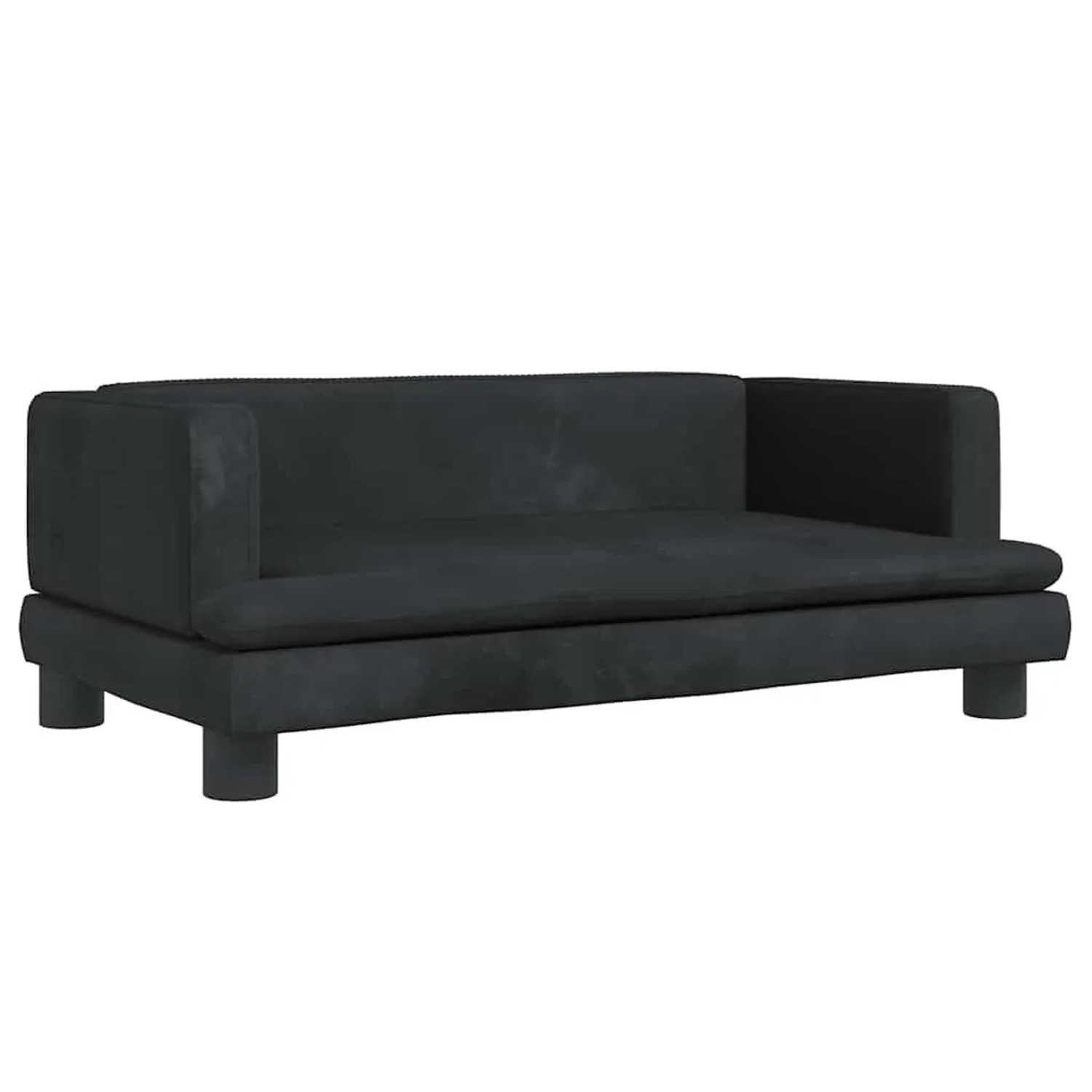 vidaXL Kindersofa Schwarz 80x45x30 cm Samt 3196309