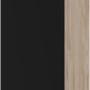 Flex-Well Exclusiv Oberschrank Capri, 50x89 cm, Schwarz Matt/Endgrain Oak, Küchen-Hängeschrank
