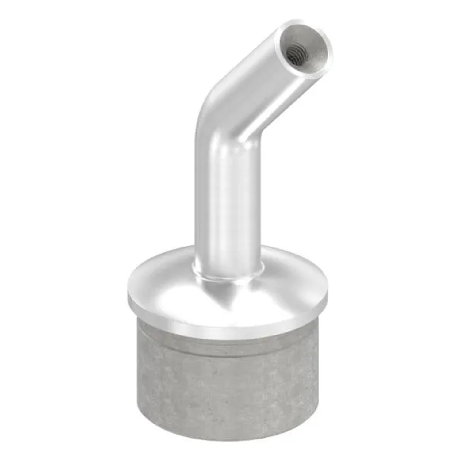FeNau Rohrabschlussstopfen V2A Für Rohr 42,4x2,0 mm Mit Stift 135 Grad M6 Gewinde