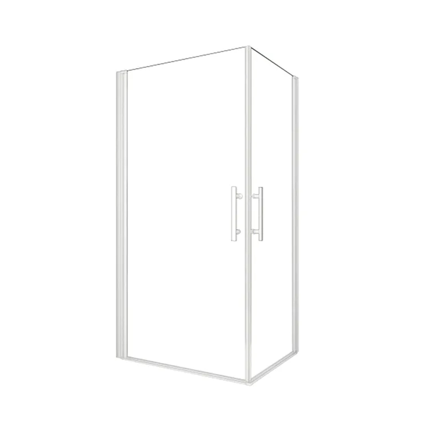 Duschparadies 90 x 90cm Duschkabine Drehtür Duschtür Dusche Duschabtrennung Pendeltür 5mm ESG-Glas