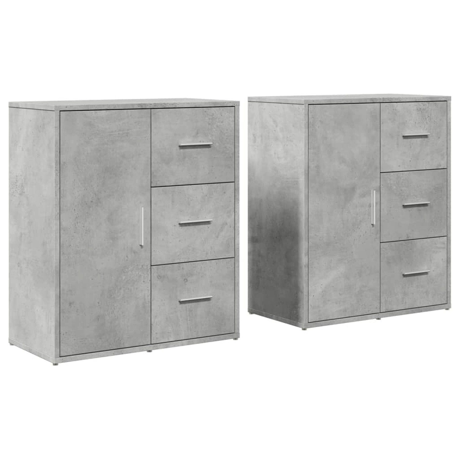 vidaXL Sideboards 2 Stk Betongrau 60x31x70 cm Holzwerkstoff 3276556 günstig online kaufen