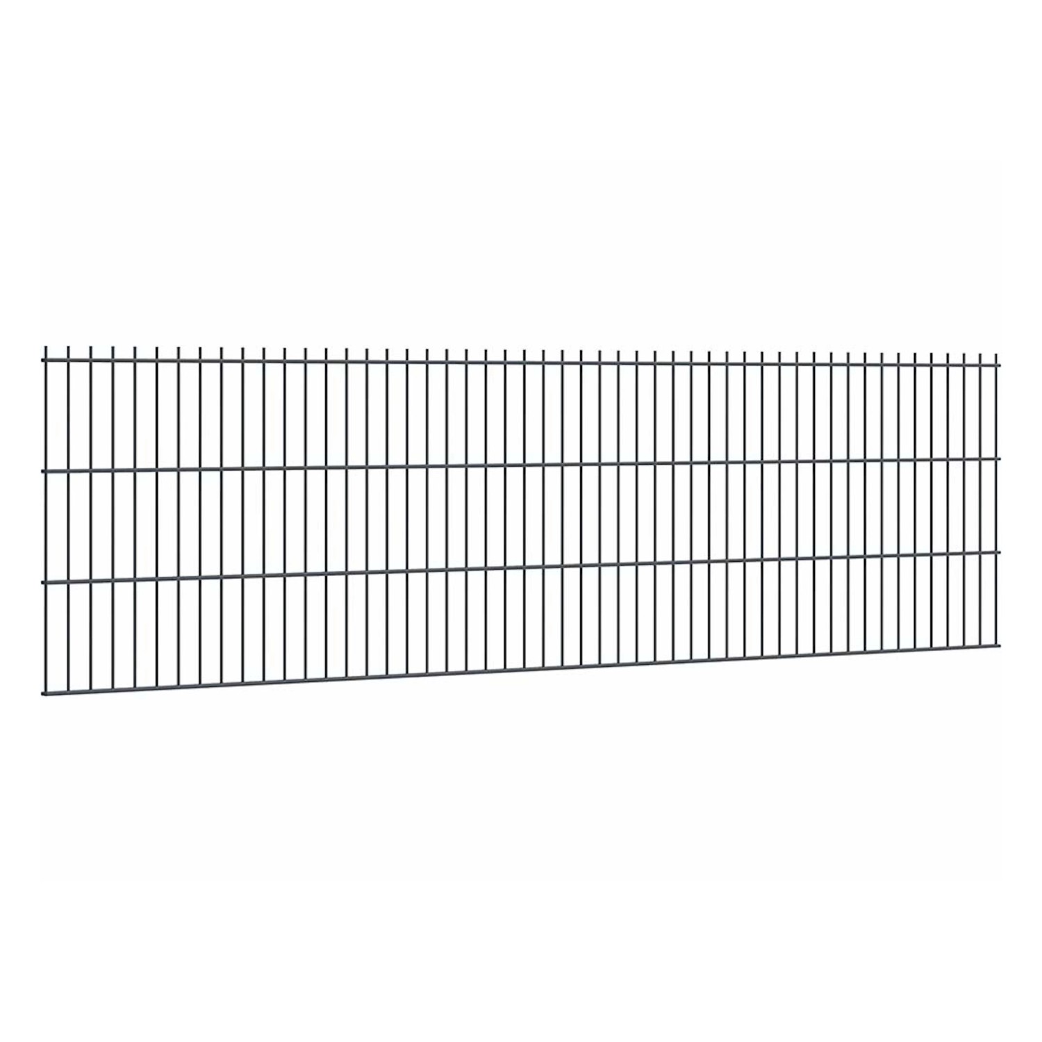 Doppelstabmattenzaun Stärke 8/6/8 Anthrazit 63 x 251 cm günstig online kaufen