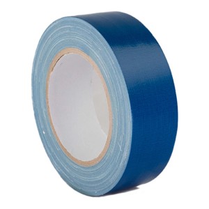 Rolle blaues Dalsys Gewebeband, 25m x 3,8cm, transparent, für Innen- und Außenbereich.