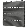 Anthrazitfarbene WPC Terrassenfliese (30x30 cm) im Holzoptik Design mit Klicksystem.