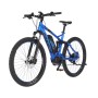 Blaues Fischer E-Bike Montis EM 1862 mit 557 Wh Akku, Rahmenhöhe 48 cm.