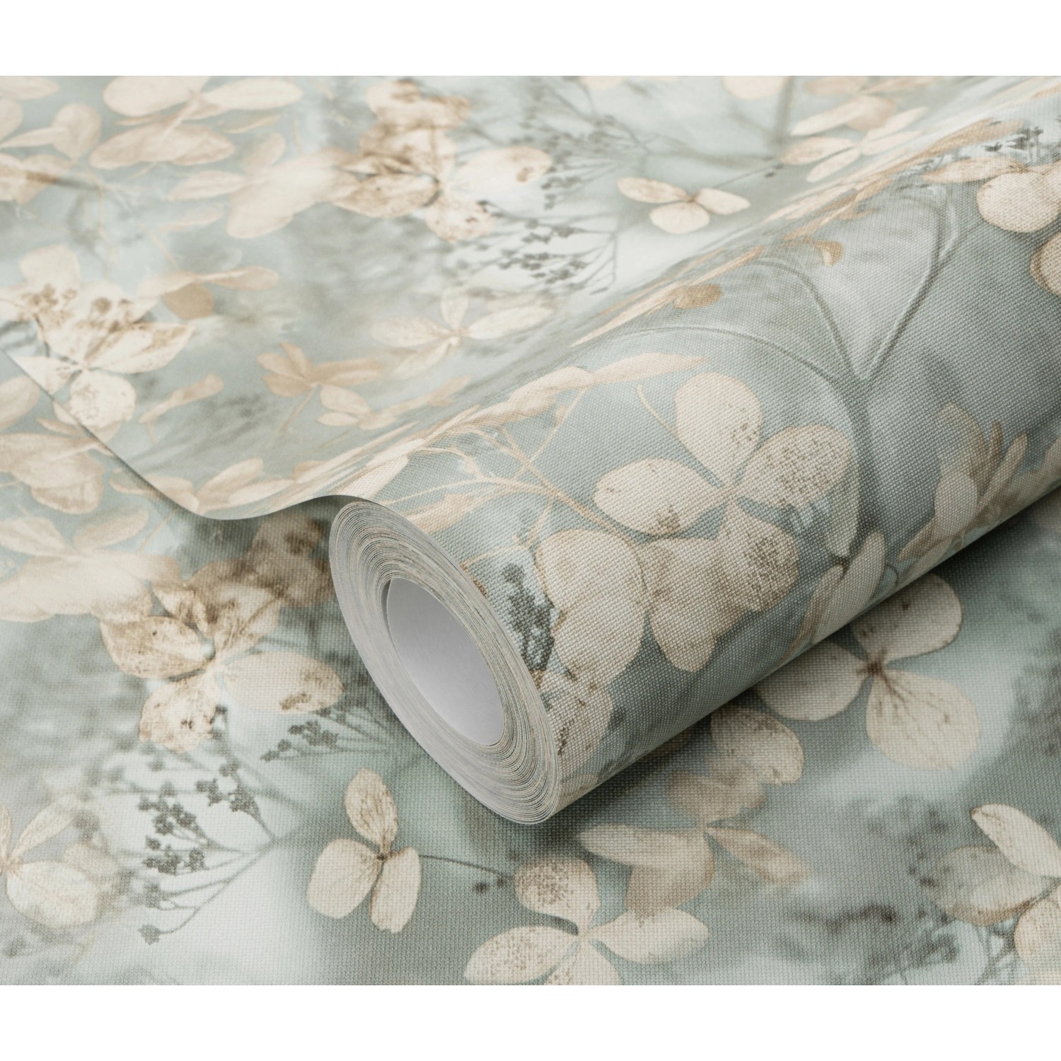 Erismann Vliestapete Play of Light Purity Grün mit floralem Muster, Rolle.