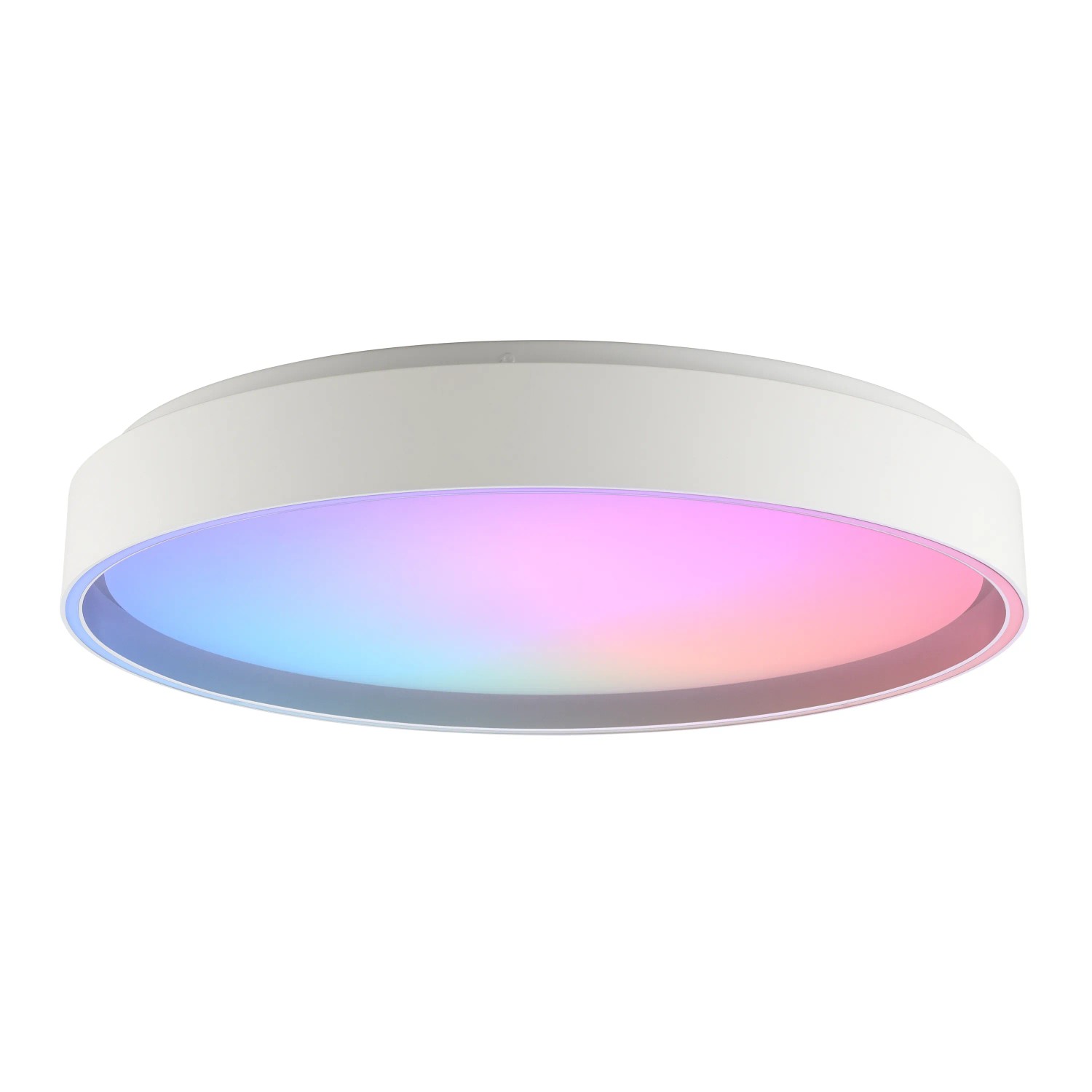 Weiße LED-Deckenleuchte Mona mit RGB und CCT Funktion, Ø 49 cm.