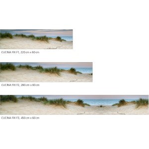 Myspotti Küchenrückwandfolie Dünenpanorama, selbstklebend, verschiedene Größen.