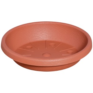 Terracottafarbener Geli Cylindro Untersetzer, Ø 11 cm, aus Kunststoff.