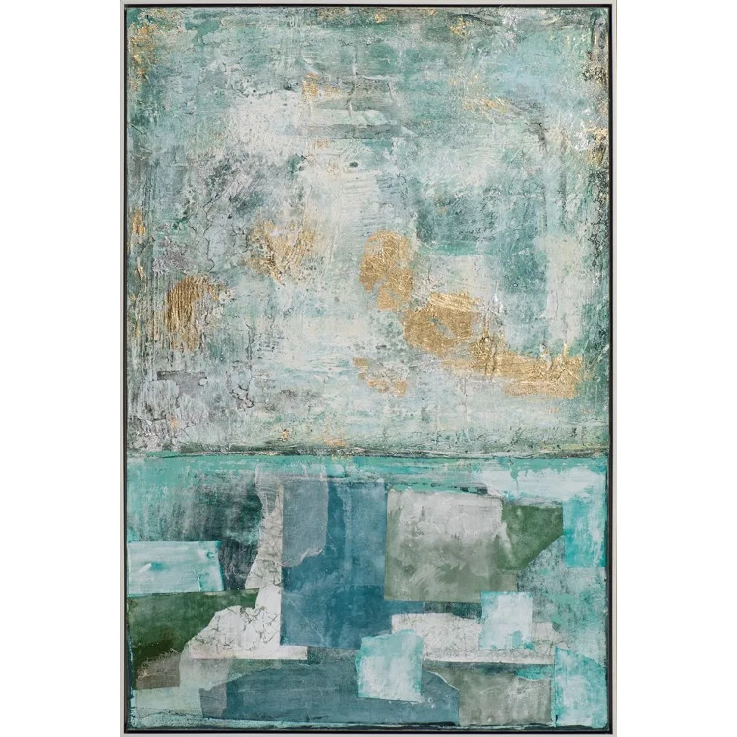 Art Universe Leinwandbild Harmonie in Blau-Türkis 82 x 122 cm