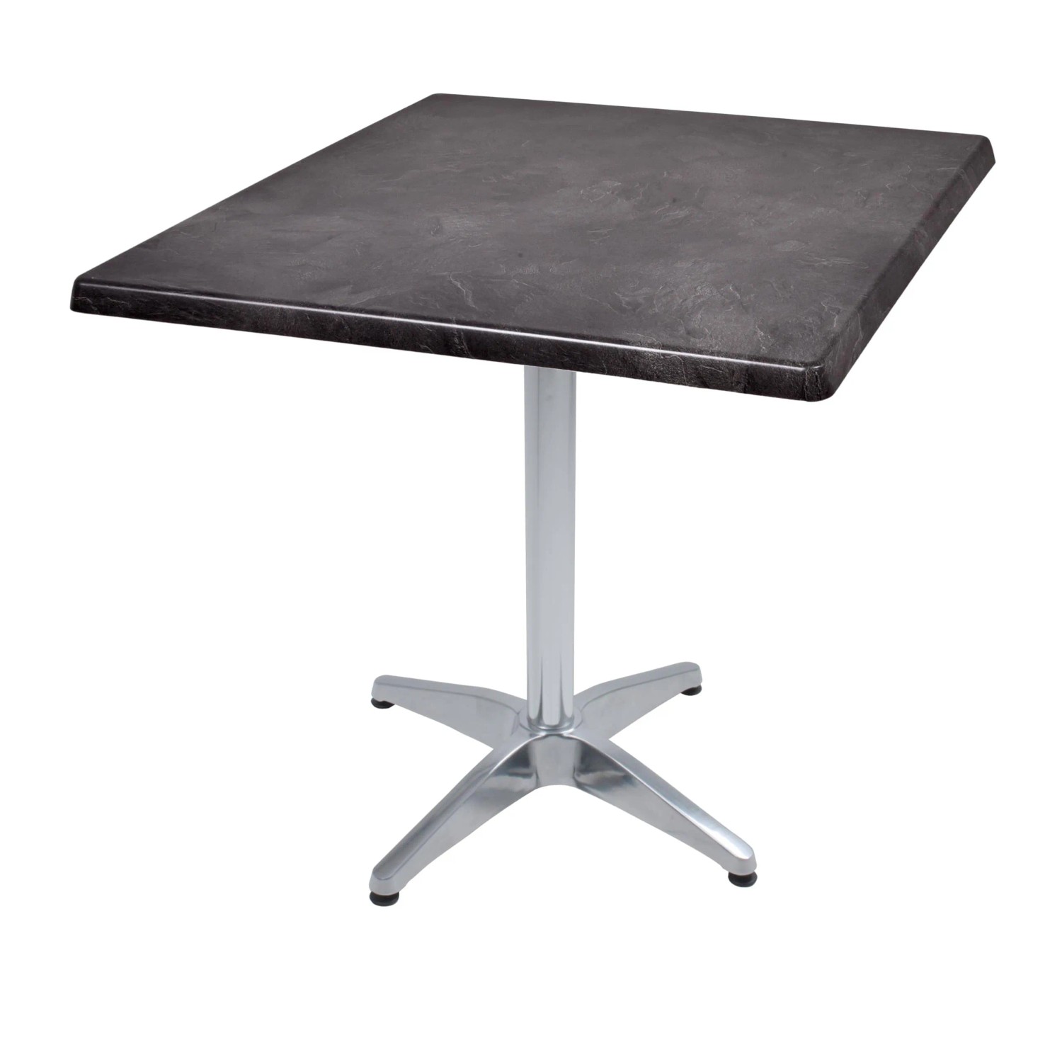 DELUKE Bistrotisch VIDOL 80x80cm Quadratisch Schwarz Holz Cafétisch Bartisch Gartentisch Outdoor-Esstisch