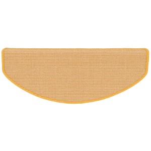 Honigfarbene Sisal Stufenmatte, 18x56cm, aus dem 15er Set. Treppenschutz für mehr Sicherheit.