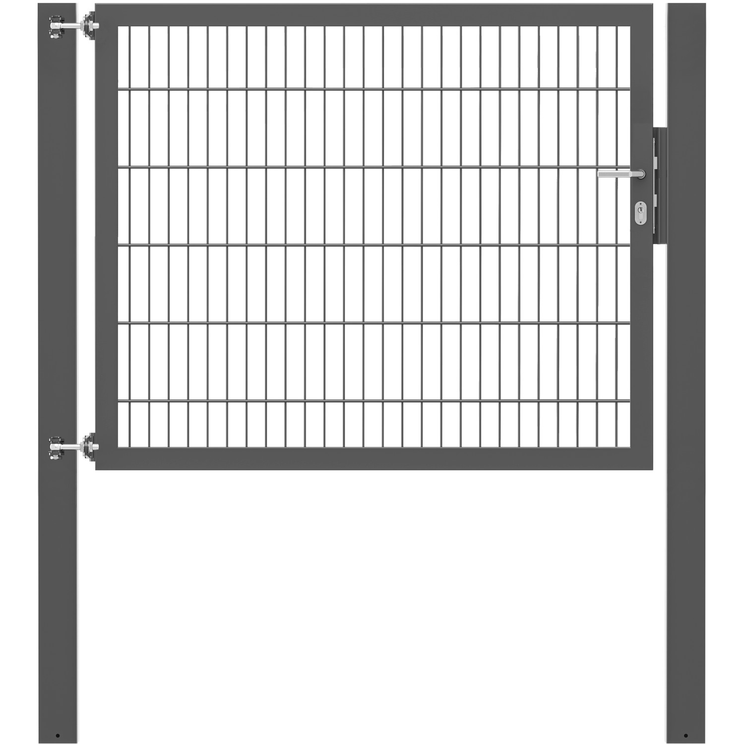 Einzeltor Flexo Plus 150 cm x 120 cm Pfosten 100 cm x 100 cm Anthrazit