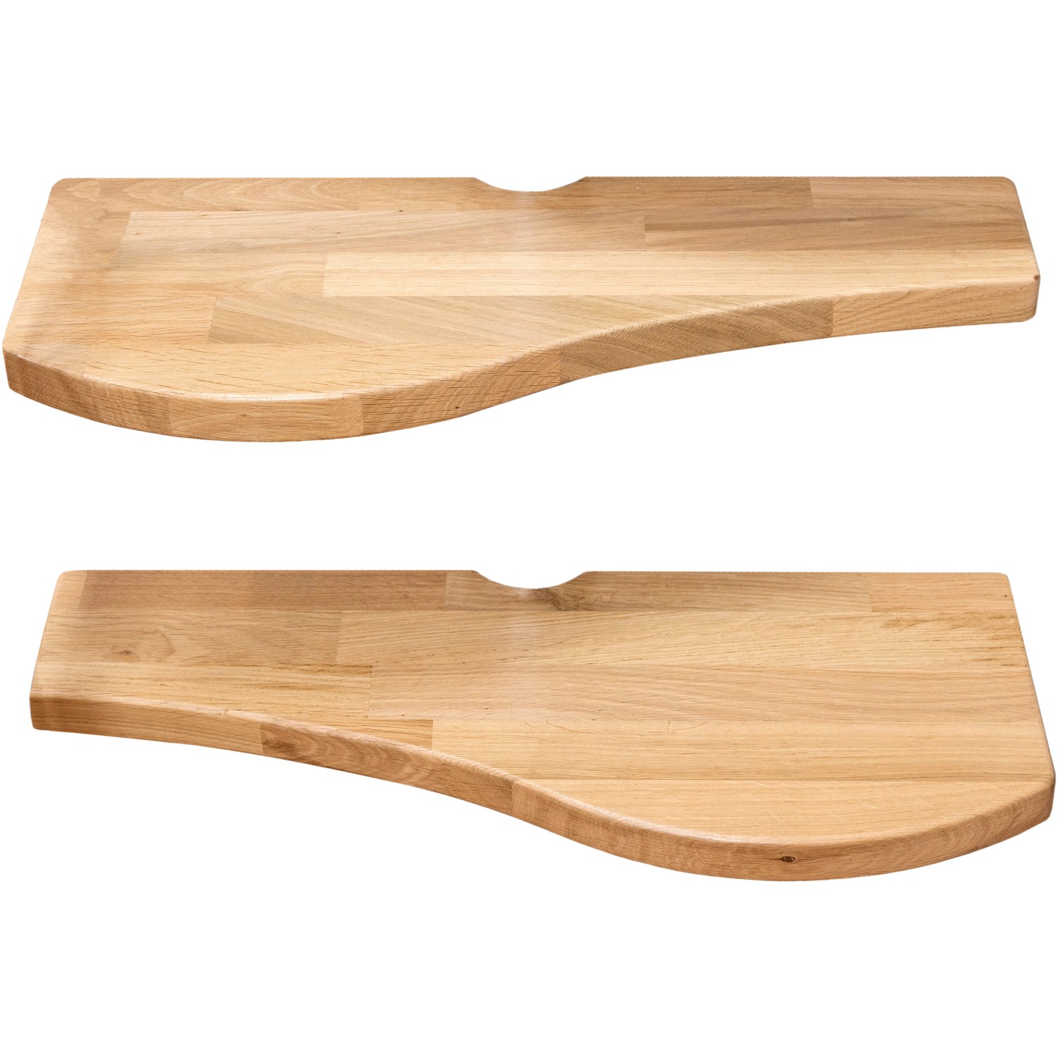 Dolle Basel Treppenstufen aus Eiche, passend zur Mittelholmtreppe Basel, Detailansicht.