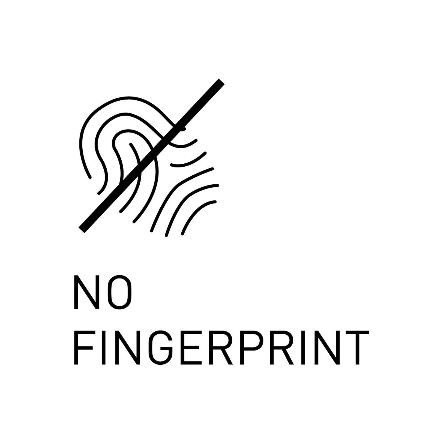 Symbol: Keine Fingerabdrücke auf dem Curver Mülleimer.