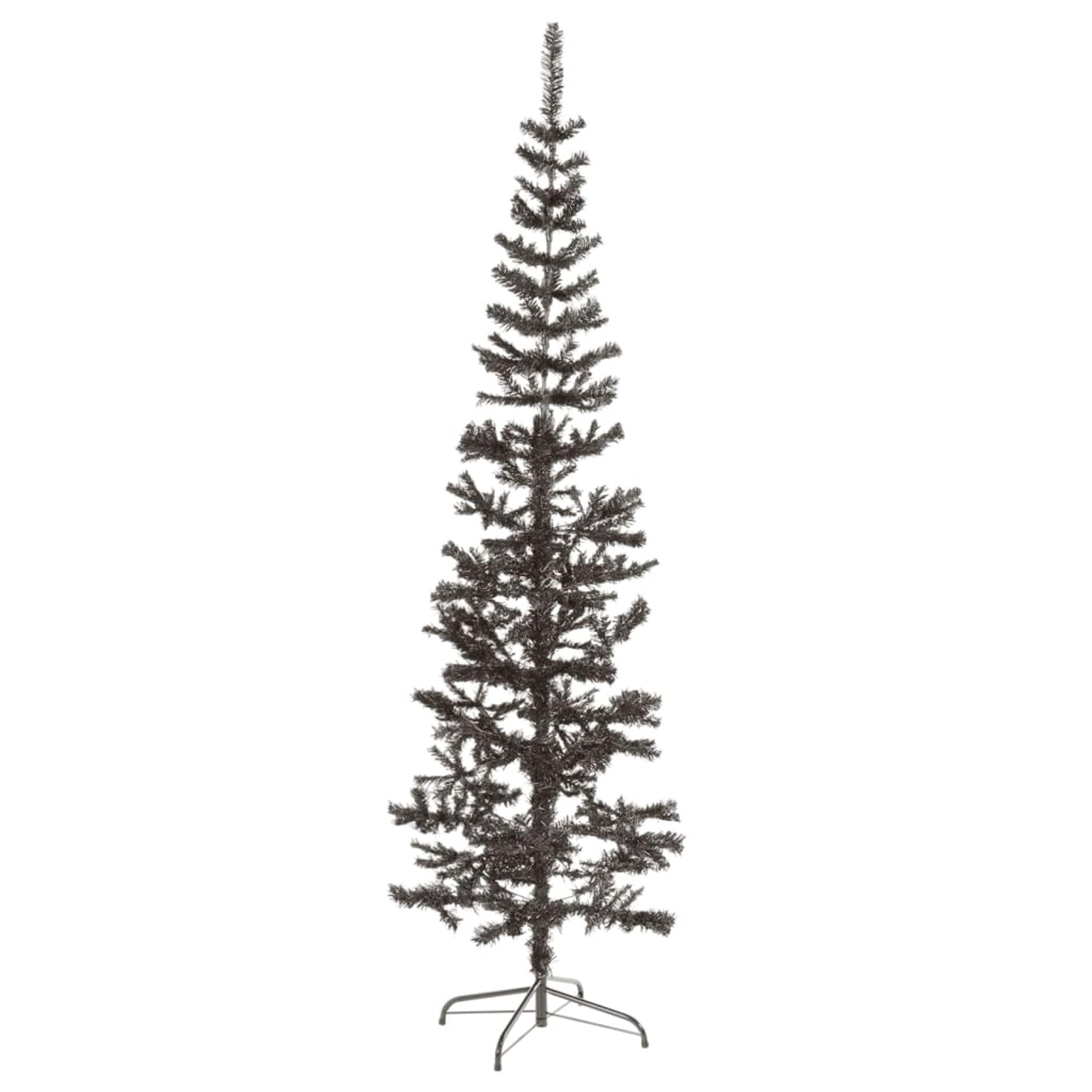 Thumbnail - vidaXL Schlanker Weihnachtsbaum Schwarz 210 cm