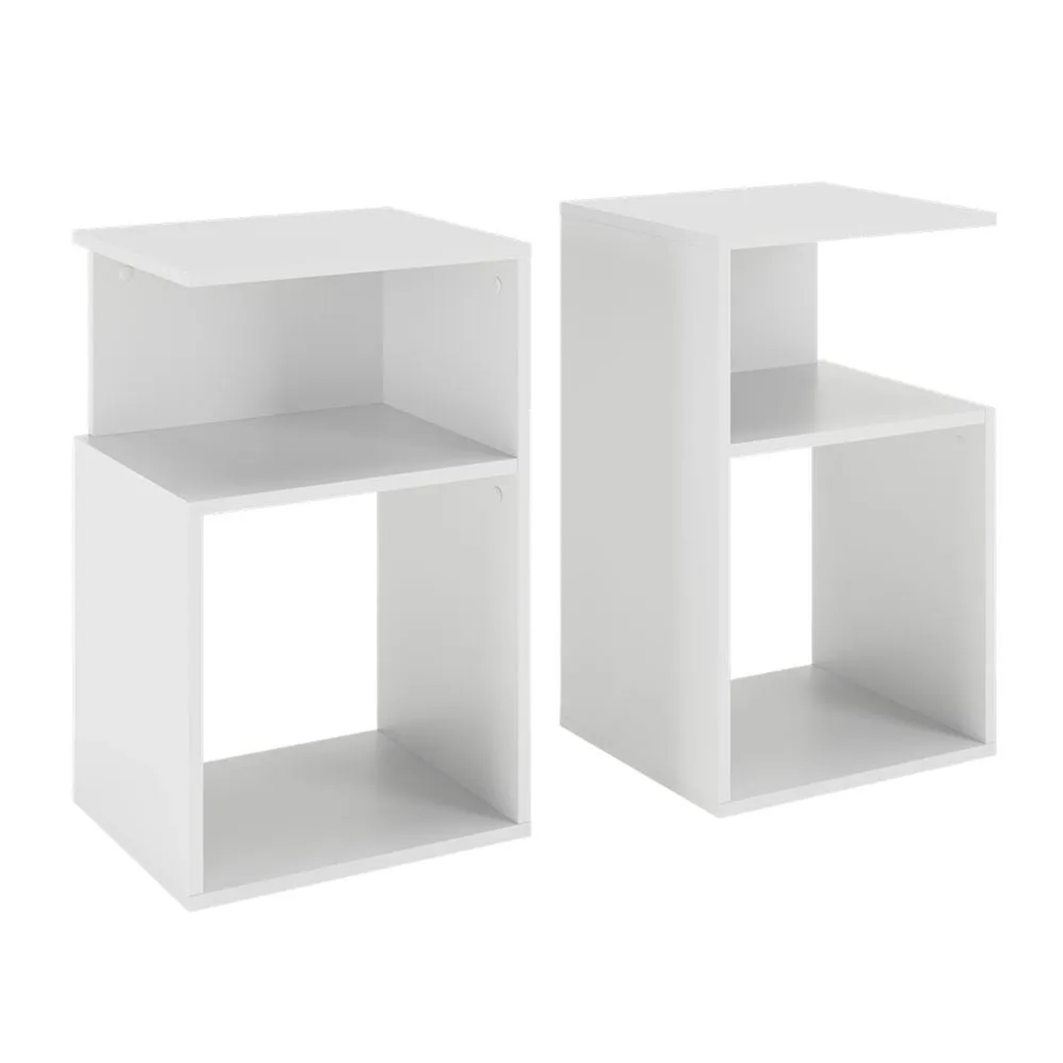 Vicco Nachttisch Elios Weiß 40 x 65 2er Set