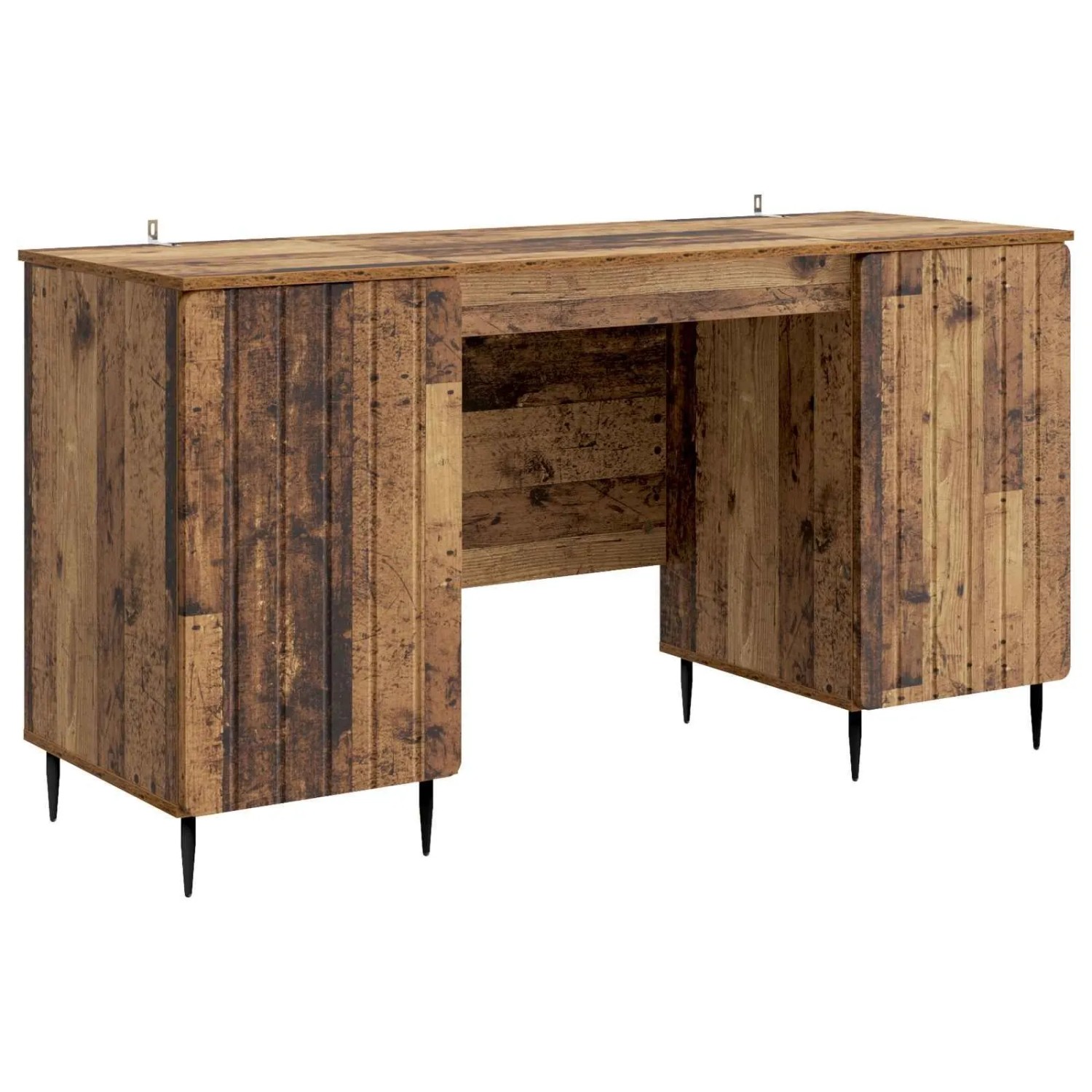 vidaXL Schreibtisch mit Regal Altholz 142,5 x 50 x 75 cm Holzwerkstoff 3414592