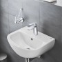 Grohe Handwaschbecken Bau Keramik, 45 cm, weiß, für Gäste-WC, mit Armatur und Überlauf.