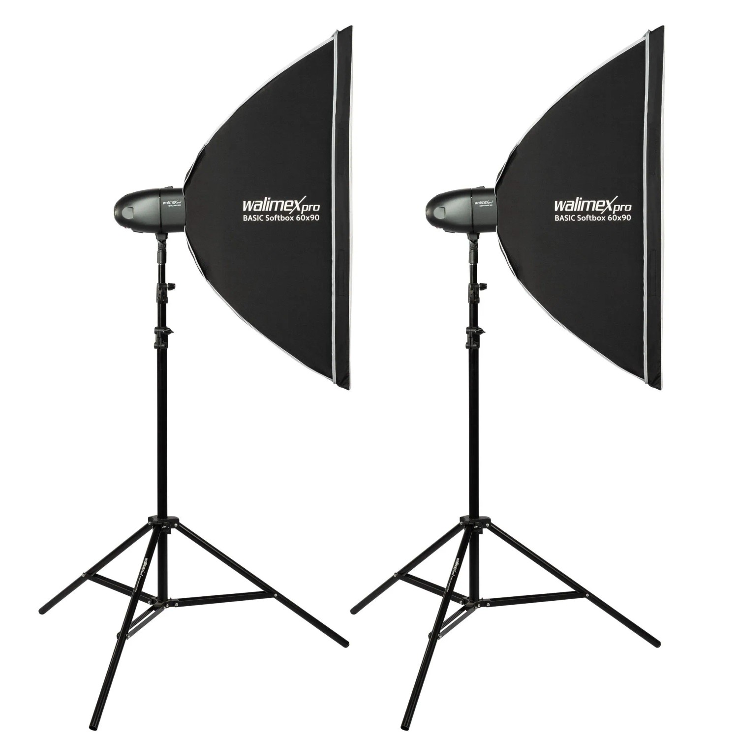 Walimex pro 2x Newcomer 100 II Studioblitz Softbox Lampenstativ LED Studiolicht