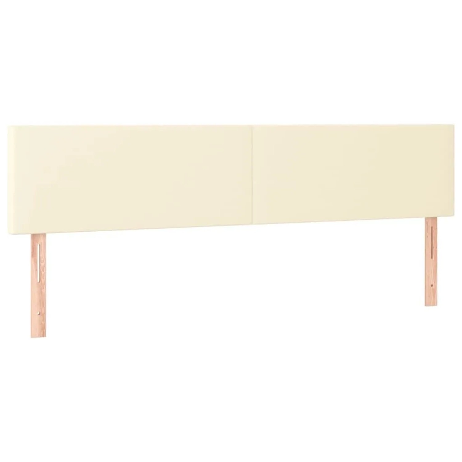 vidaXL Kopfteile 2 Stk Creme 80x5x78/88 cm Kunstleder 345814