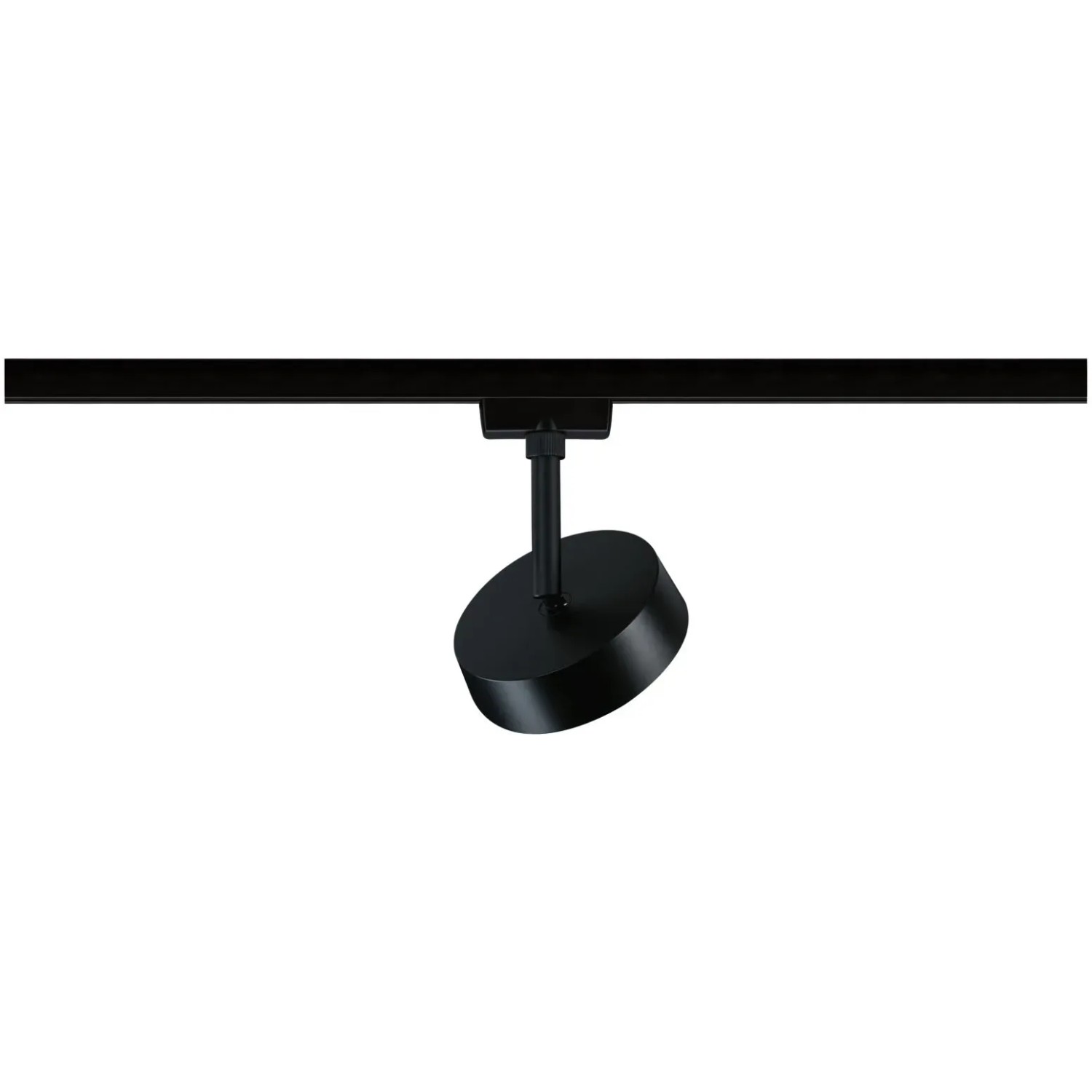 Schwarzer Paulmann Urail LED Schienenspot Circle an Schiene. Modernes Design für flexible Beleuchtung.