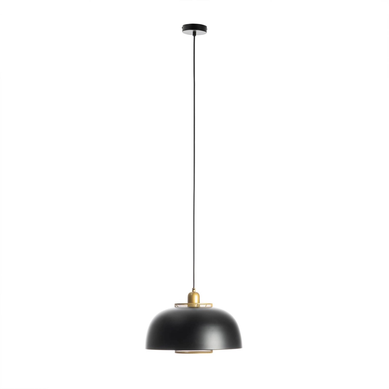 Lindby Pendelleuchte Miraca 10001087 Modern in Schwarz aus Metall 1-flammig günstig online kaufen