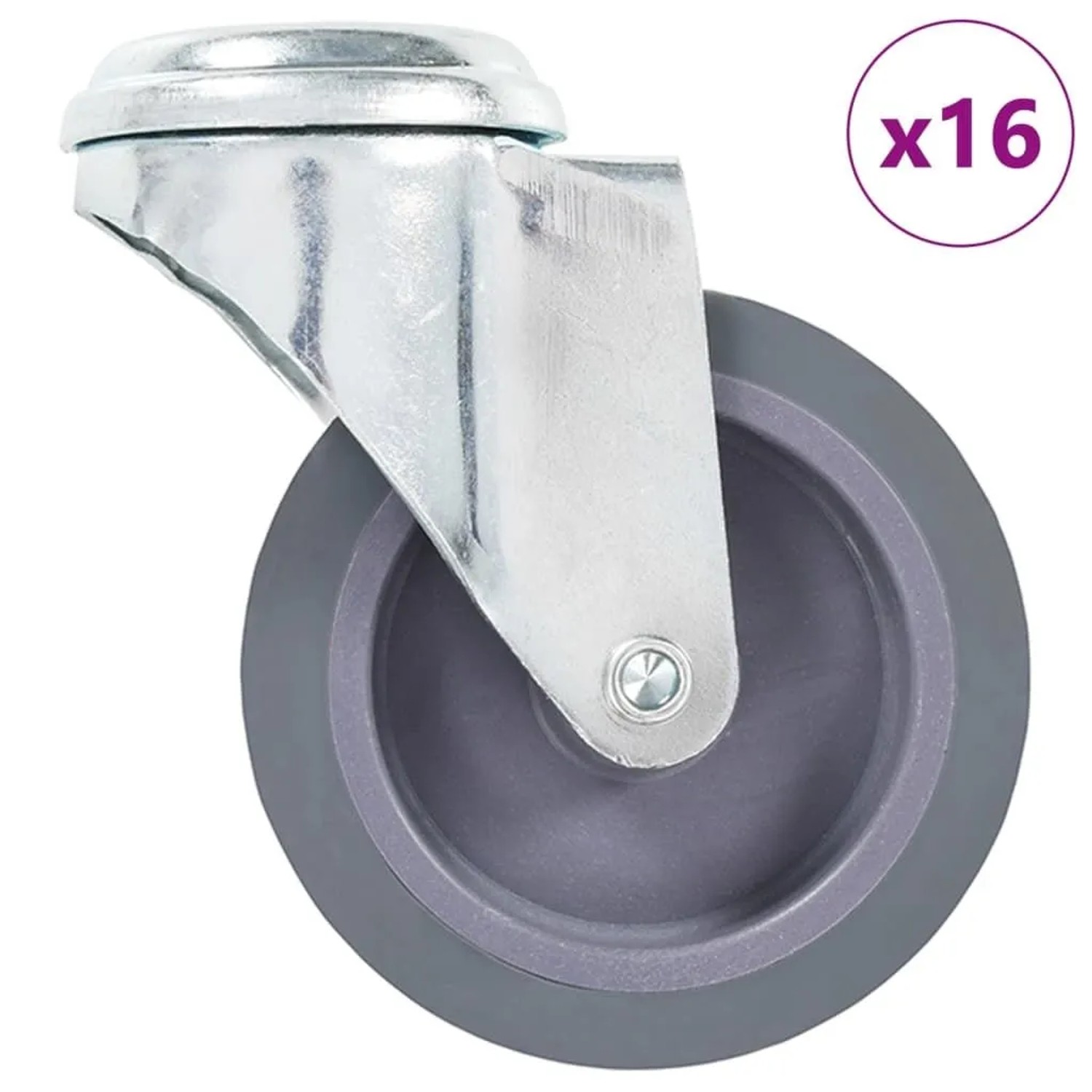 vidaXL 16 Stk Lenkrollen mit Bolzenloch 75 mm 277853