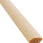 Lackierter Viertelstab aus Kiefernholz, 14x14 mm, 2400 mm Länge. Holzleiste für Wand- und Deckenabschluss.
