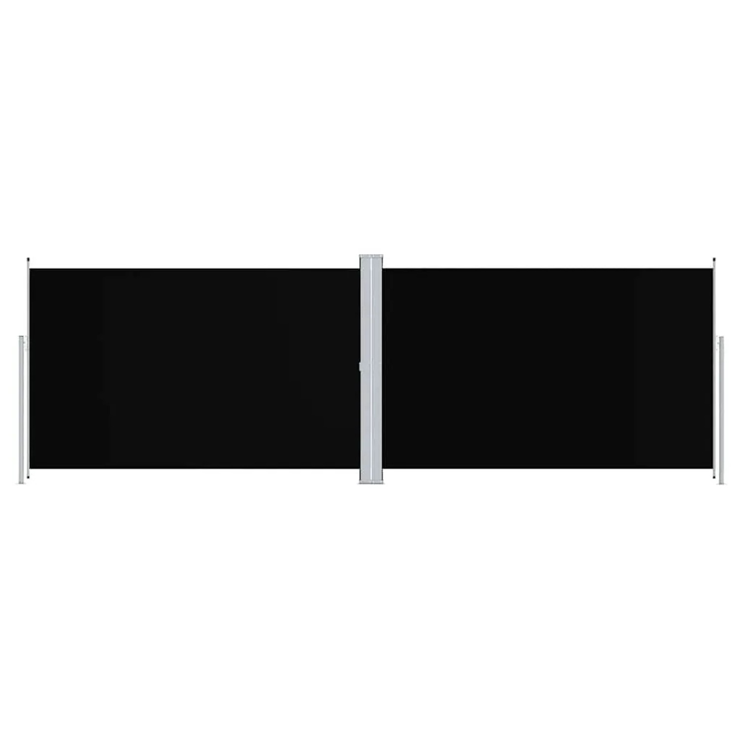 Furnicato Seitenmarkise Ausziehbar 200x600 Cm Schwarz Mit Uv-beständigem Polyester Und Automatischer Rückrollfunktion
