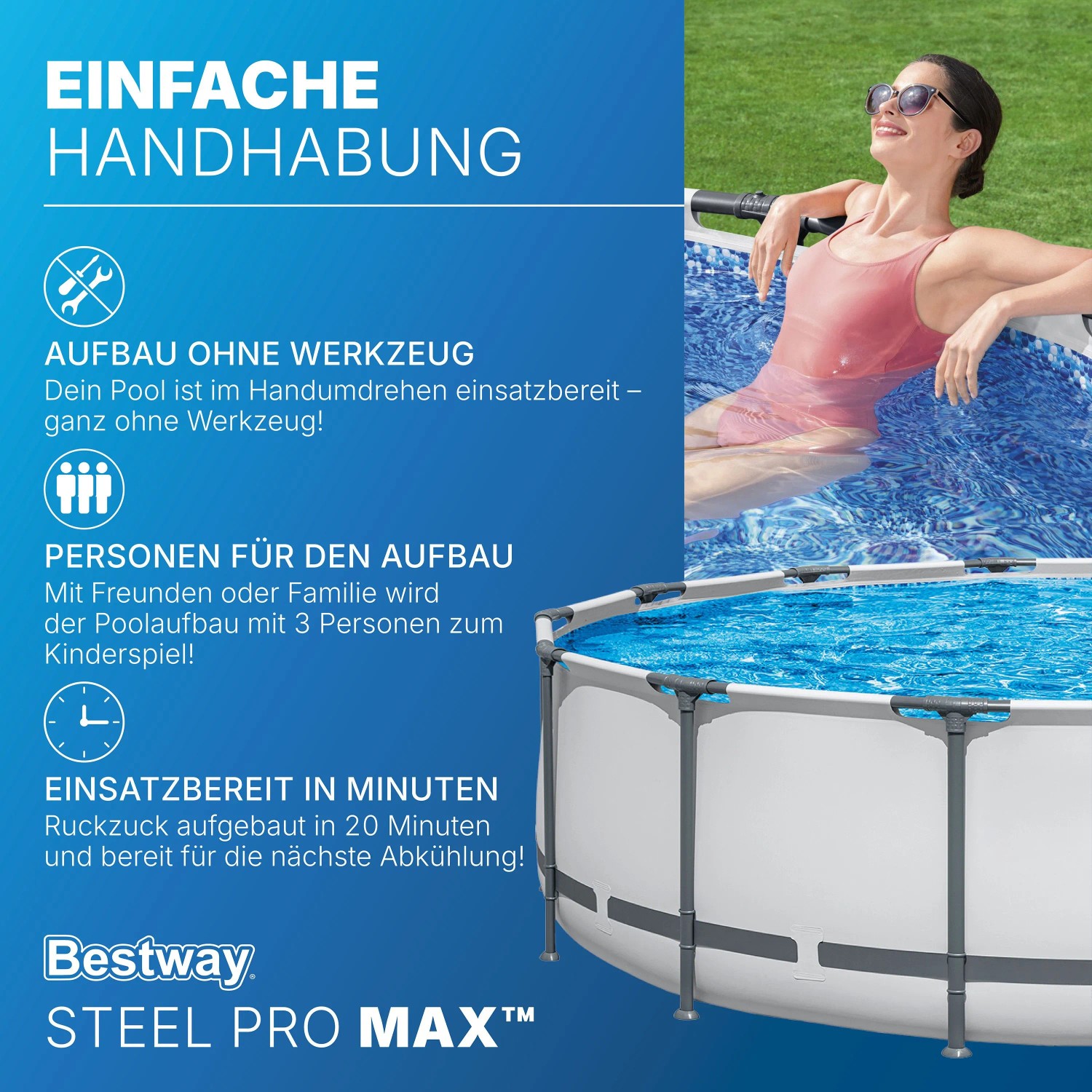 Bestway Framepool Steel Pro Max Lichtgrau Ø 427 x 107 cm_4