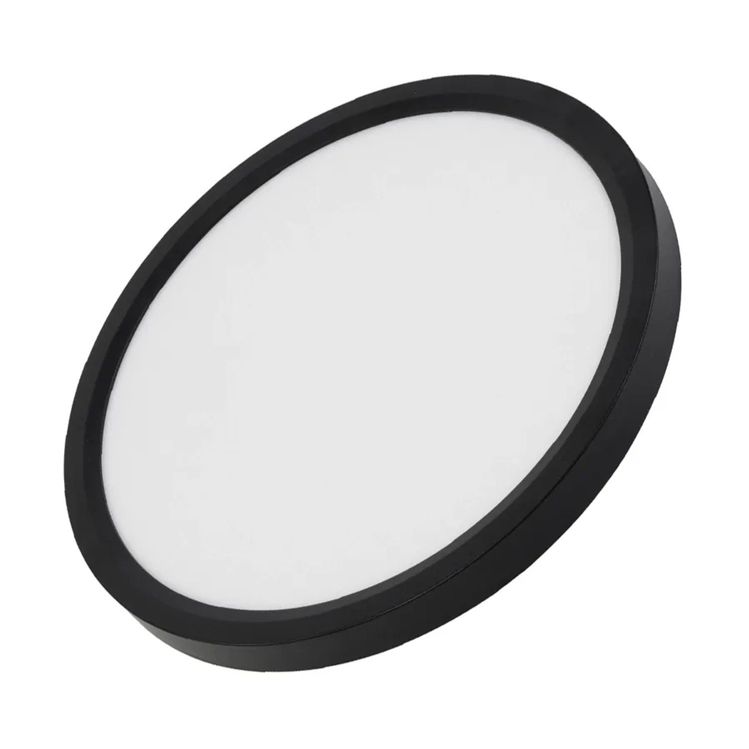LUXULA LED Panel Rund 30cm 22W 3000-6500K Warm- Neutral- Kaltweiß Deckenleuchte Schwarz CCT Slim Design IP20 2200lm