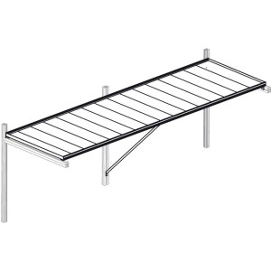KGT Tischgestell Callas IV für Gewächshaus, Aluminium mit weißen Einlegeplatten.