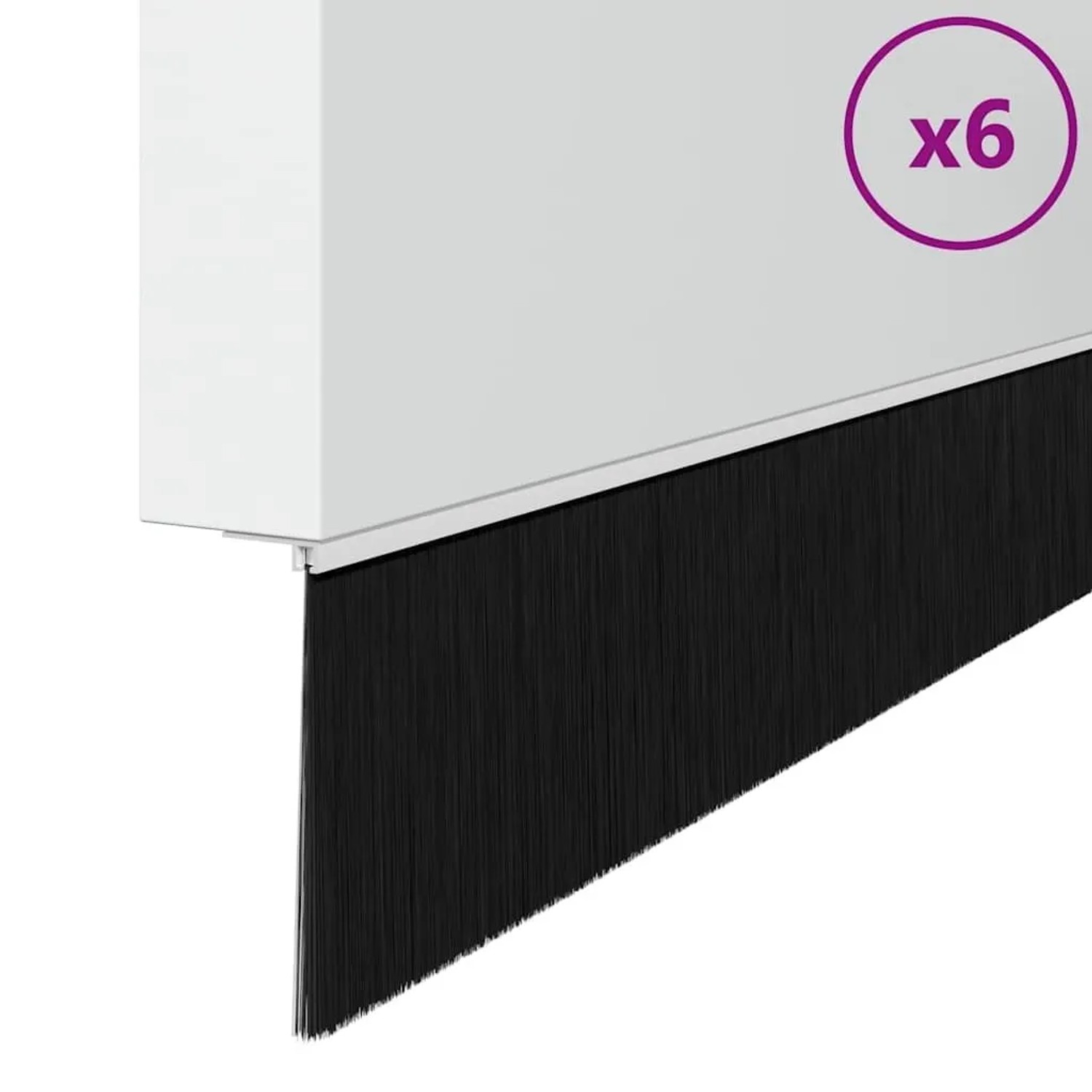 vidaXL Aufsteck Türbürstendichtungen 6 Stk Weiß 100 cm 42019553