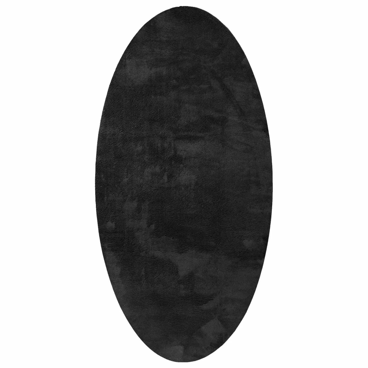 vidaXL Bereichsteppiche Oval HUARTE Schwarz 80 x 150 cm Polyester 4103649