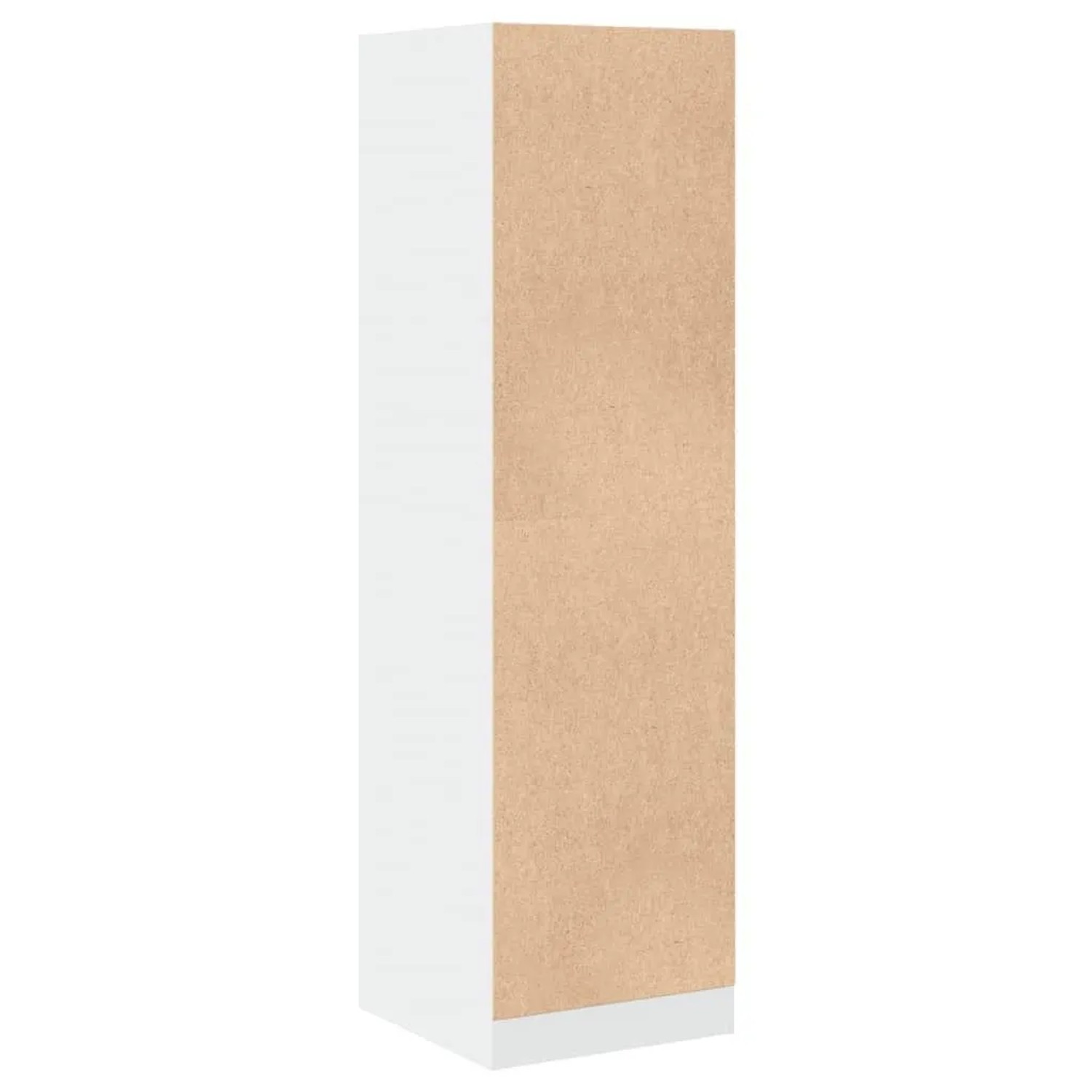 Weißer Apothekerschrank (40x41x144,5 cm) aus Holzwerkstoff für Wohnzimmer.