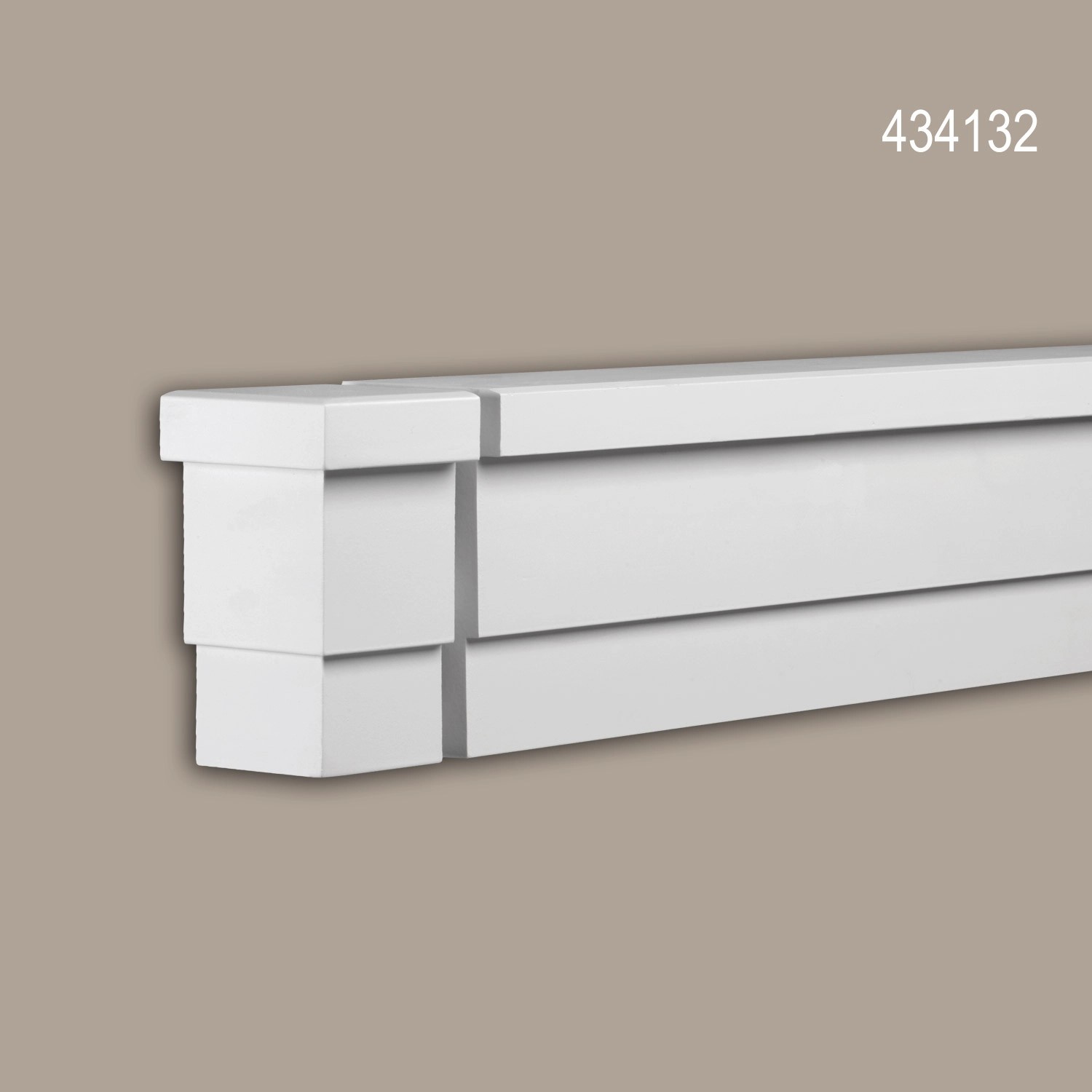 PROFHOME 434132 Stirnelement Fassadenstuck Zierelement Fassaden Element 5,9 cm x 5,9 cm x 11,2 cm Weiß