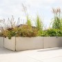 Diephaus L-Stein Ecke, 90° grau, 155x100x100x8 cm, 2-teilig für Mauersysteme im Garten.