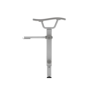 Weißer WC-Sicherheitsstützgriff, rundes mattes Design, 200 kg Tragkraft. Aufstehhilfe für Bad und WC.