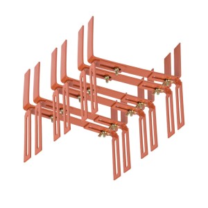 BigDean 6 Stück Blumenkastenhalter Terrakotta Standard H Form Kasten Halter Balkonkastenhalter