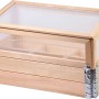 Frühbeet Pflanzbeet Größe M aus Kiefernholz mit Polycarbonat-Aufsatz.